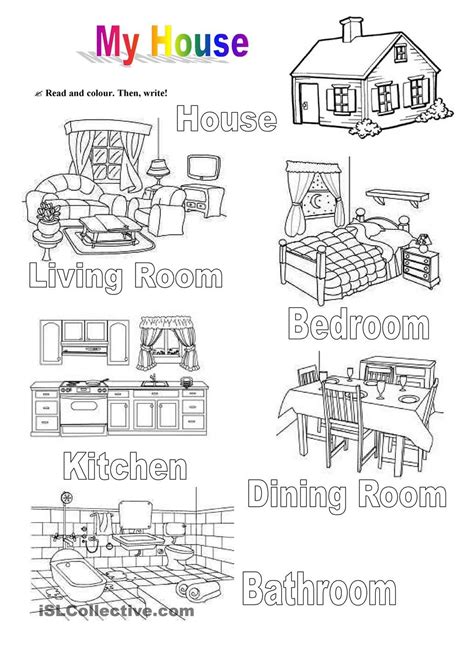 Parts Of The House Printable Worksheets Pdf Learning How To Read