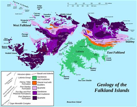 Map Geological Map Of The Falkland Islands Rnosillysuffix