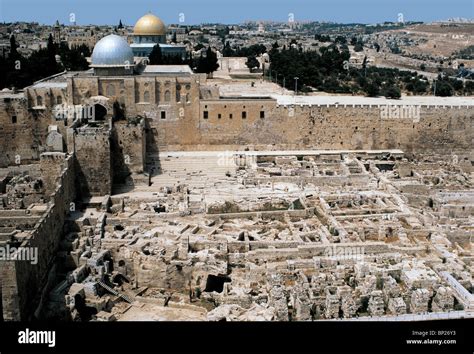 Temple Mount Jerusalem Aerial View High Resolution Stock Photography