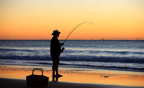 Fishing At Sunset Picture Tour Sunshine Coast Australia