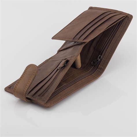 Mans Wallet Rugged Hide Rfid Bi Fold Wallet