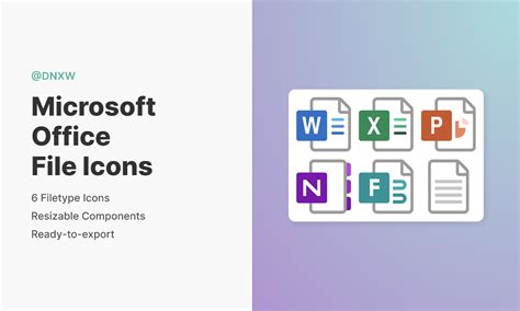 Microsoft Office File Icons Figma