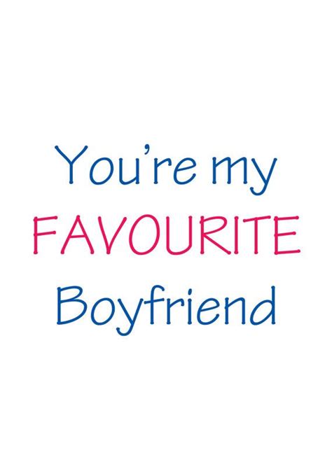 Youre My Favourite Boyfriend 4x6 Card Perfect Valentines Card