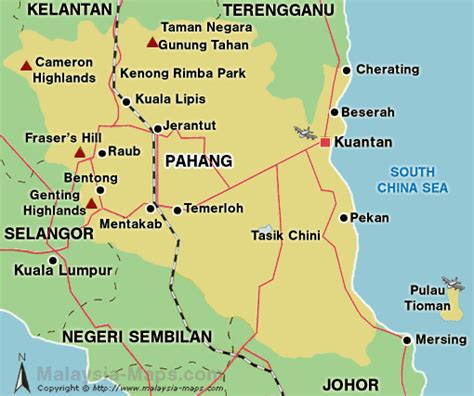 Malaysia Map Pahang