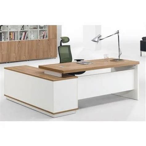 Wooden L Shape Premium Office Table For Director Boss Management Ceo