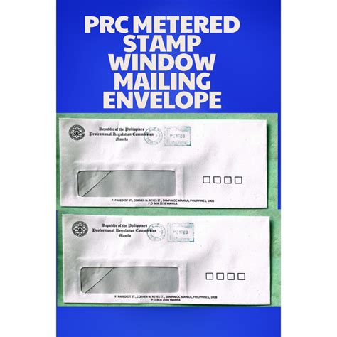PRC METERED STAMP WINDOW MAILING ENVELOPE Shopee Philippines