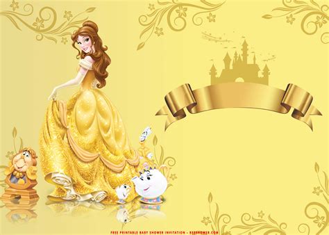 Beauty And The Beast Invitation Template Free Printable Templates