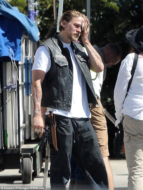 Charlie Hunnam Gets Sweaty On Sons Of Anarchy Set Filming Final Season