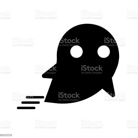 Floating Ghost Silhouette Icon Vector Stock Illustration Download
