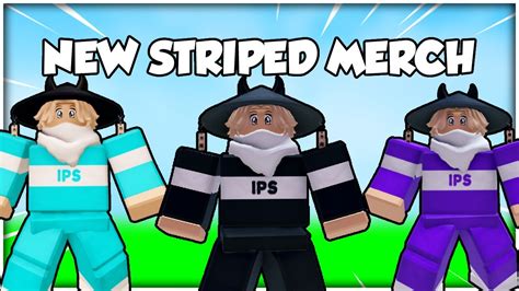 new official striped ips merch roblox bedwars youtube