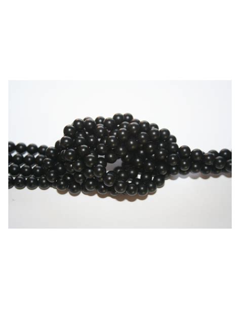 Black Onyx Frosted Rounds 6mm