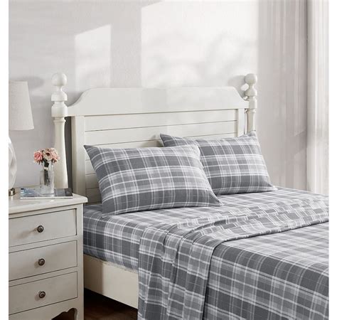 Home And Garden Bedding And Bath Sheets Laura Ashley Mulholland Plaid Flannel Sheet Set