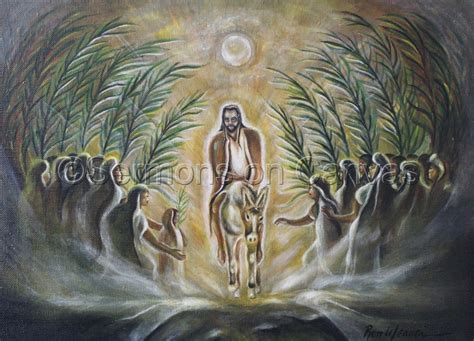 Painting Palm Sunday Original Art By Sermons On Canvas