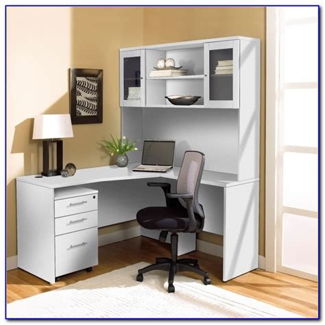 White Corner Study Desk With Hutch Download Page Home Design Ideas