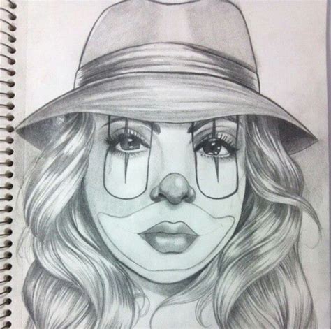 Gangster Girl Clown Drawing