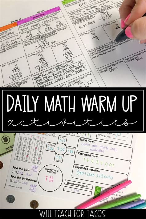 Having A Daily Math Warm Up Is An Absolute Must In My Math Classroom