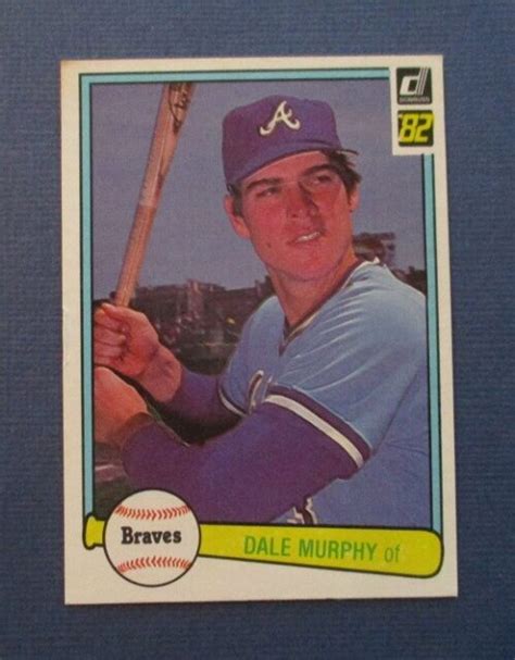 1988 Donruss Dale Murphy Atlanta Braves 78 Baseball Card For Sale
