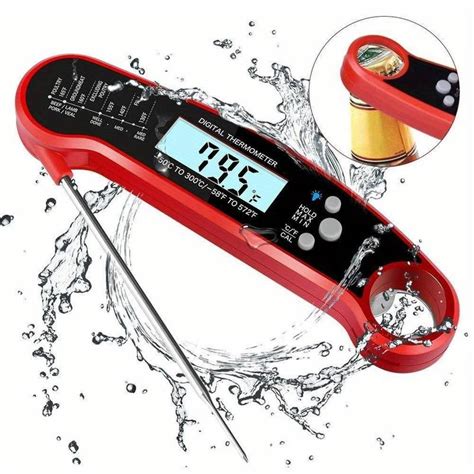 Tp 01 Waterproof Digital Instant Read Meat Thermometer With 4 6 Folding