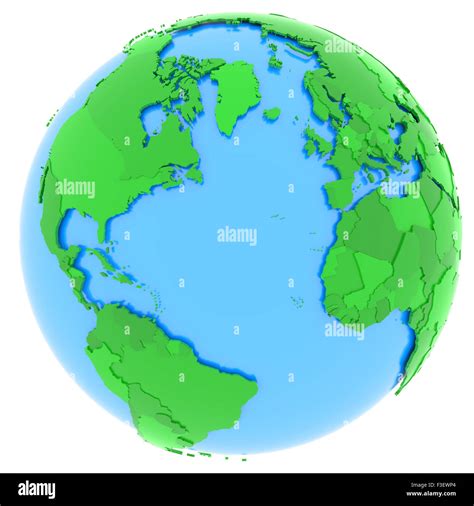 Political Map Of Western Hemisphere With Countries In Different Shades