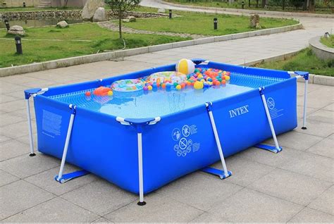 Intex 28272 Easy Small Size Rectangular Frameabove Ground Swimming Pool