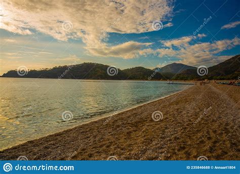 oludeniz turkey beautiful landscape with views of oludeniz beach and the sea in cloudy stock