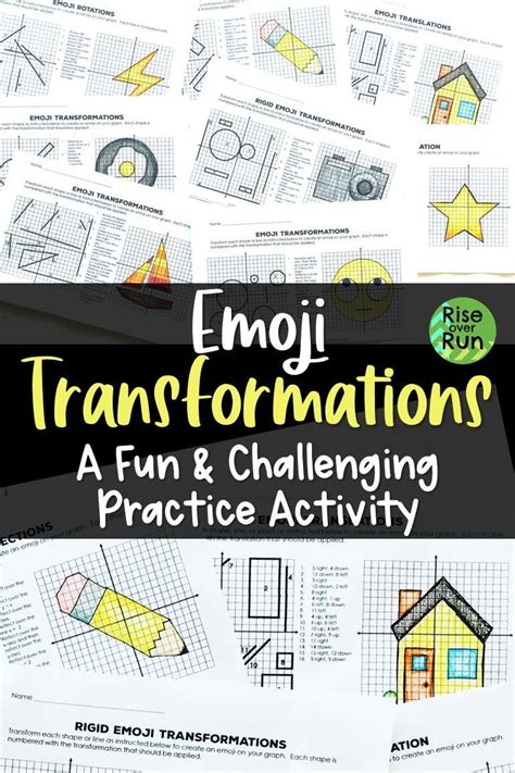 Emoji Transformations Geometry Worksheet - Thekidsworksheet