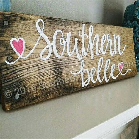 Southern Belle Sign Wood Signs Southern Signs Southern Etsy