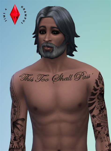 The Sims 4 This Too Shall Pass Chest Tattoo For SIMS 4 CUSTOM