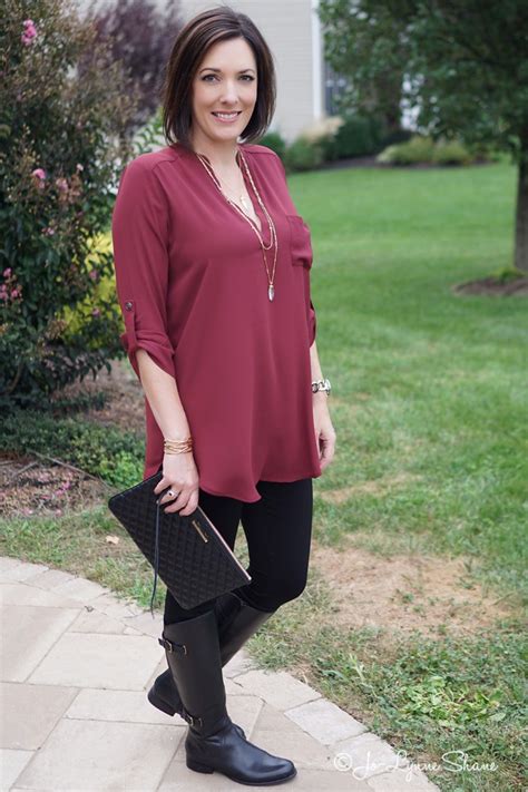 Fall Outfit Ideas Tunic Leggings Riding Boots