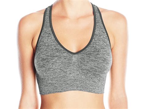 cabales women s 3 pack seamless wireless sports bra with removable pads racerback grey x large