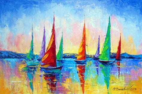 Sailing Yachts Paintings By Olha Darchuk