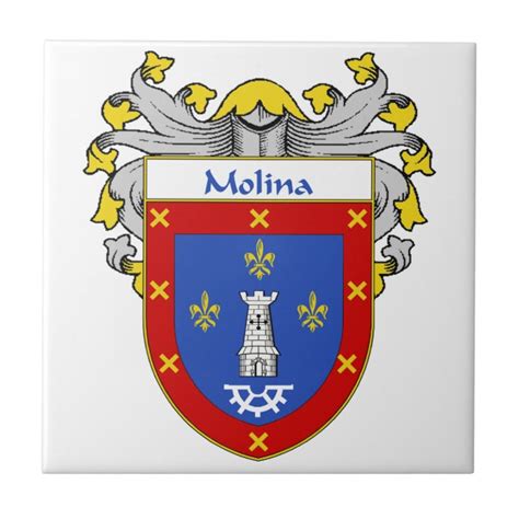 Azulejo Escudo De Armas De Molina Escudo De La Familia Zazzle Es