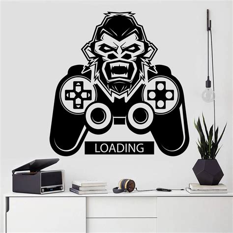 Game Wall Decal Playroom Decor Loading Decal Gamer Sticker Etsy