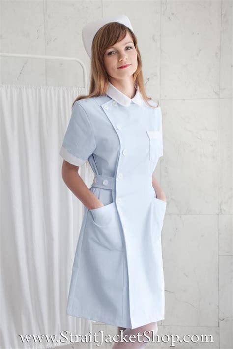 Cute Blue Nurse Uniform High Quality 100 Cotton Medical Etsy