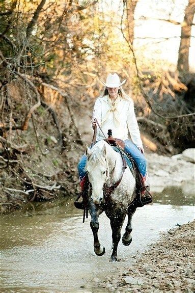 Loping Through The Stream Oh Please Any Good Horseman Knows That