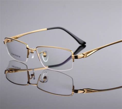 Buy Luxury Pure Titanium Hlaf Rimless Eyeglass Frames