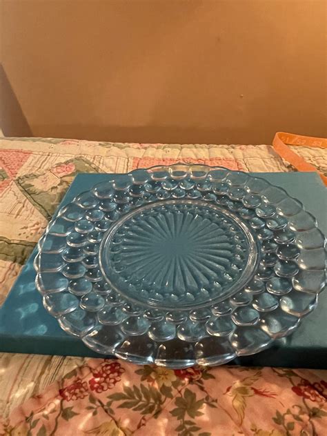 Vintage Anchor Hocking Bubble Glass Lunch Plate Clear With Etsy