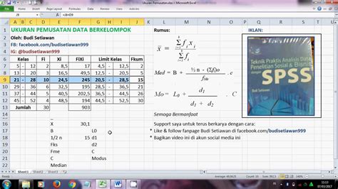Ukuran pemusatan kumpulan data merupakan ukuran yang nilainya cenderung memusat (sama dengan nilai tengah data). Ukuran Pemusatan Data Berkelompok - YouTube