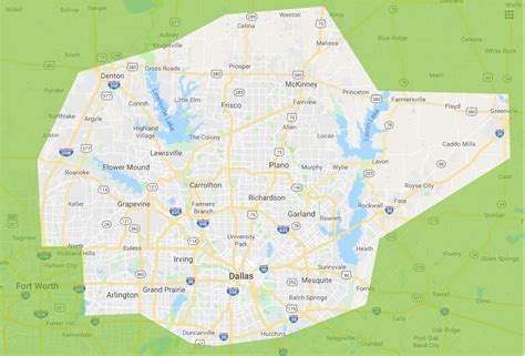 Dallas And Surrounding Area Map Maping Resources
