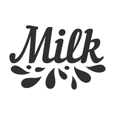 Milk Hand Written Lettering Milk Logo Label Or Badge For Groceries