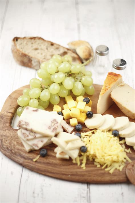 New to plant based cheeses, delicious non dairy cheese that melts, with hard. Vegusto Vegan Cheese board http://vegusto.co.uk/40-no-moo ...