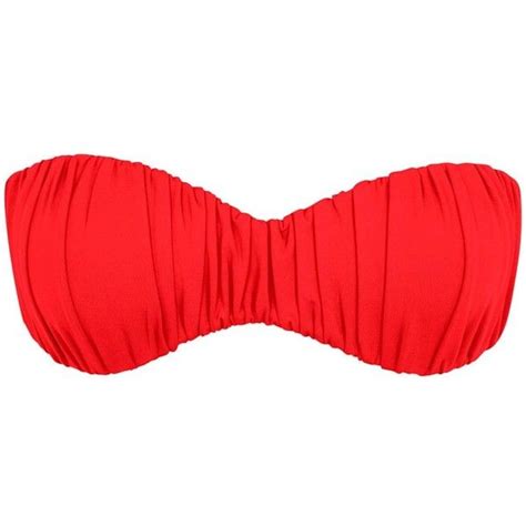 Melissa Odabash Formentera Red Ruched Bandeau Bikini Top And Other