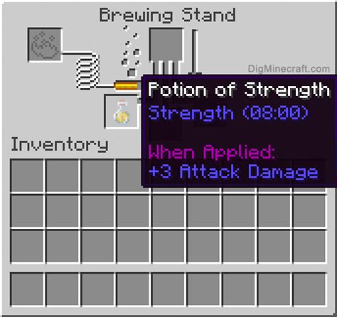 How To Make A Potion Of Strength 800 In Minecraft
