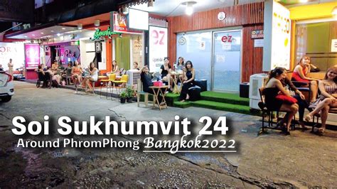 Bangkok Thai Massage Street Sukhumvit 24 Phrom Phong 2022 Thailand 4k Travel Vlog Global