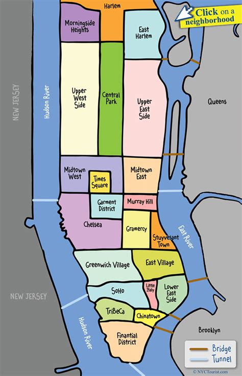 Nyc Manhattan Neighborhood Map New York City Map Nyc Neighborhoods