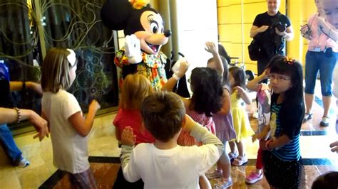 Kylie Dances Along With Minnie Mouse Character Dance Party Onboard