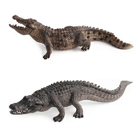 Buy 2 Pcs Simulated Crocodiles Model Figure Toy Realistic Alligator