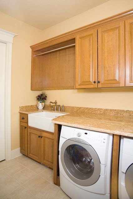 Minnetonka Home Cherry Cabinetry Traditional Laundry Room