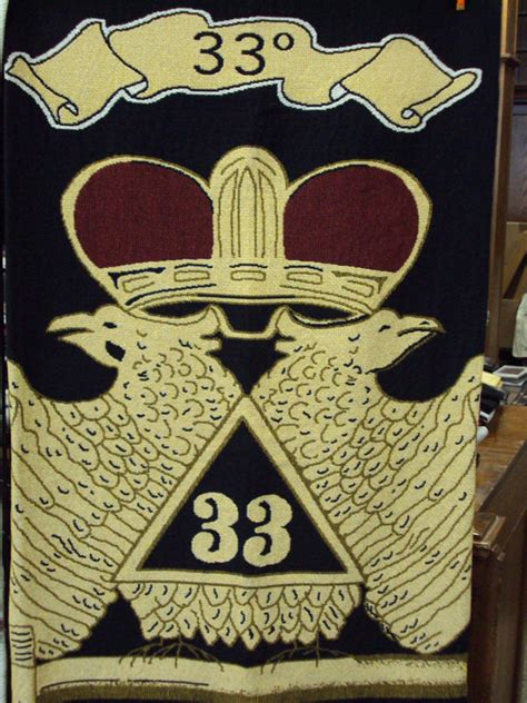 D8352 Throw Tapestry Masonic Scottish Rite 33rd Degree Dean Masonic