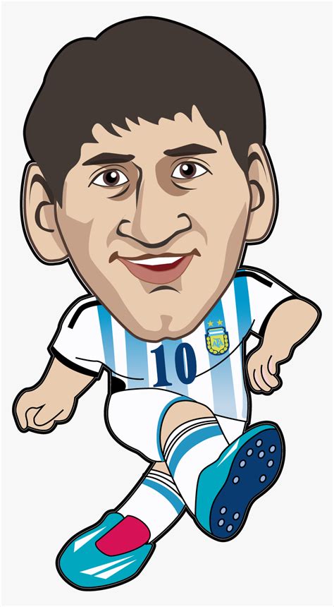 Drawing Messi Animation Man Football Player Cartoon Hd Png Download
